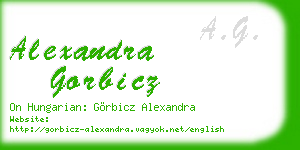 alexandra gorbicz business card