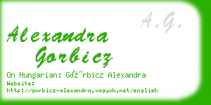 alexandra gorbicz business card
